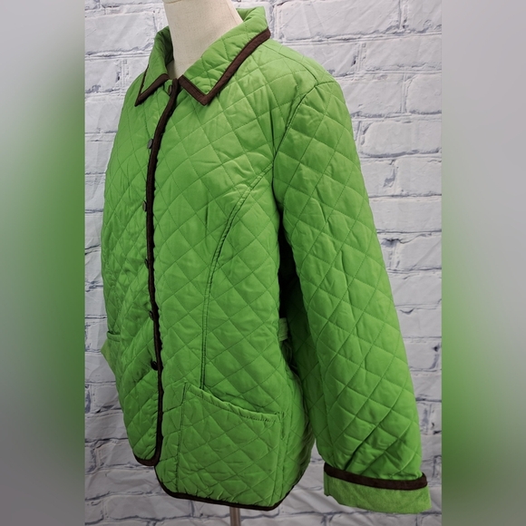 NWT Vintage 90s Joan Rivers Women's Quilted Jacket Coat Green Size XL - Picture 5 of 16